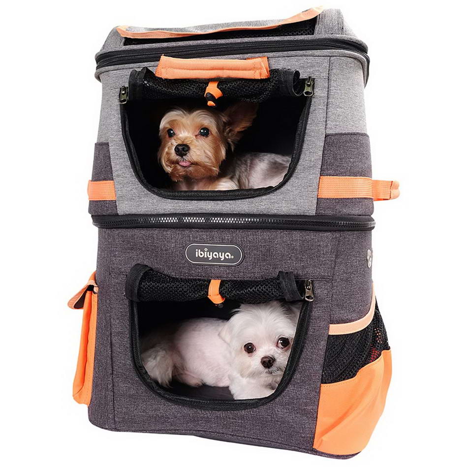 Dog backpack for 2 dogs