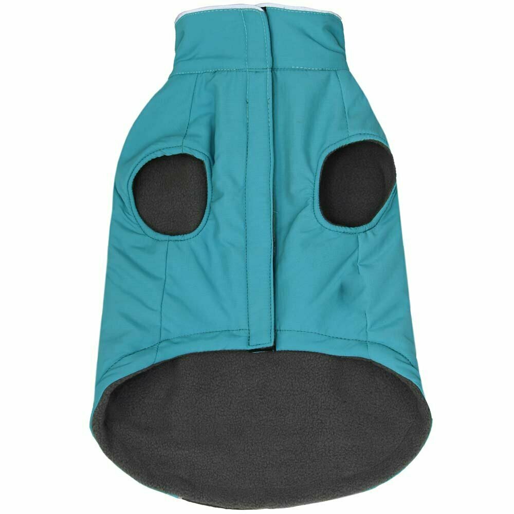 Warm lined winter dog wear blue for large dogs