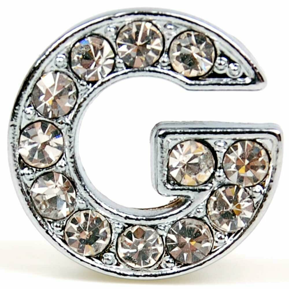 G rhinestone letter with 14 mm