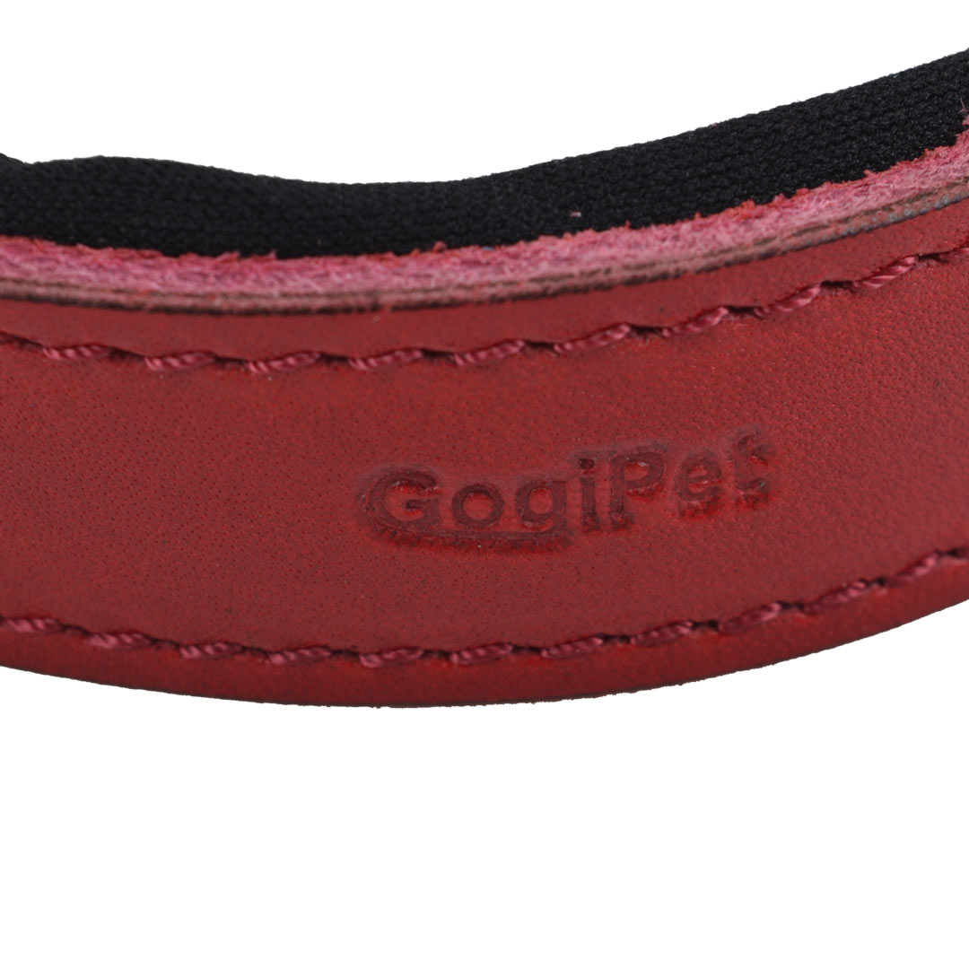 resistant red real leather