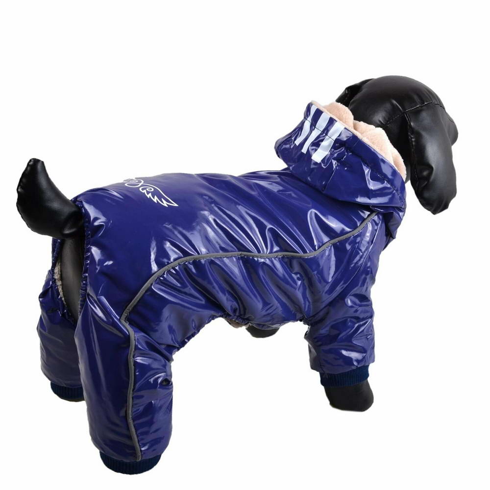 Warm dog coat for rainy winter days