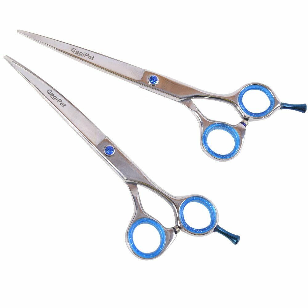 Japan steel basic dog scissors 19 cm 7.5 inches straight and curved
