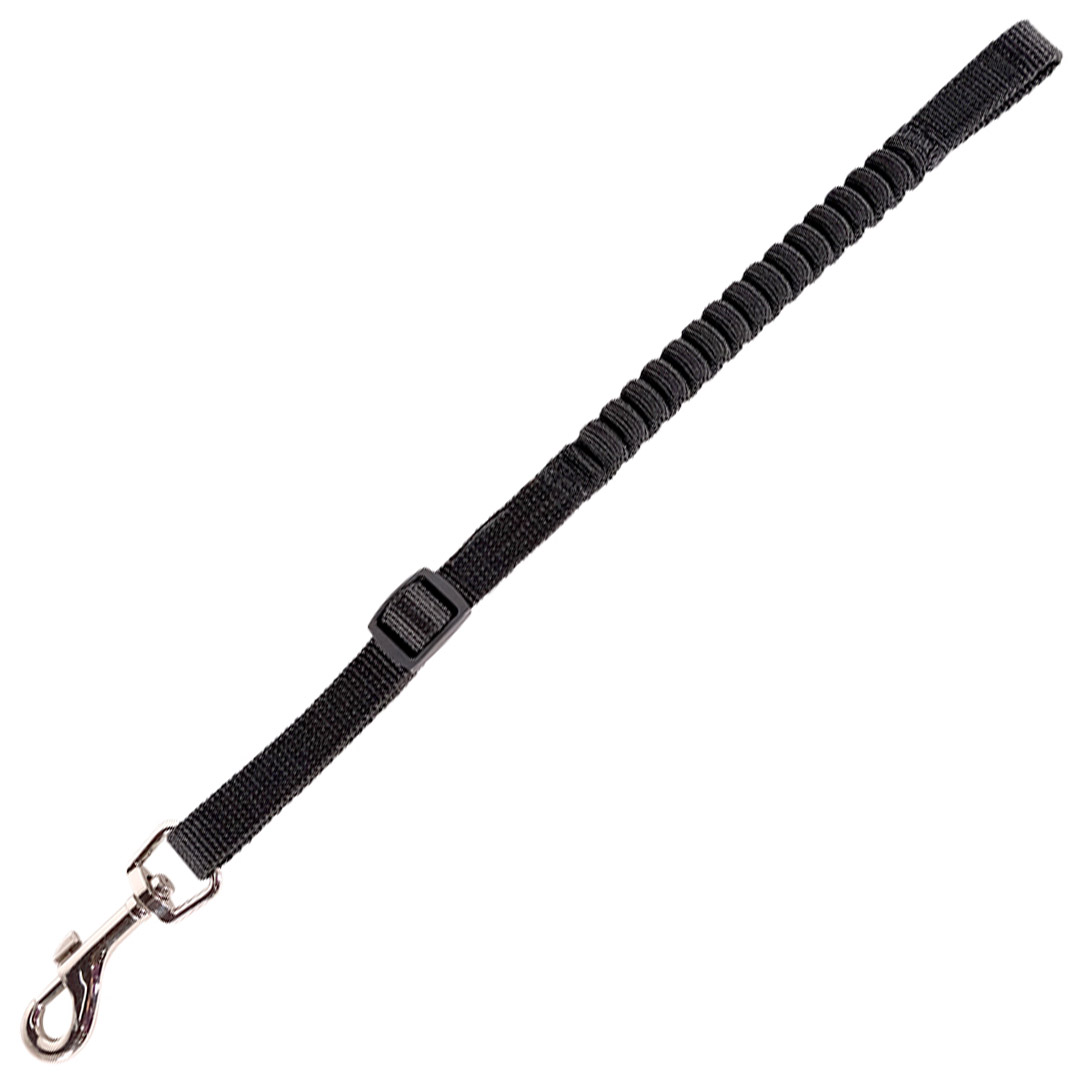 Dog leash extension with shock absorber