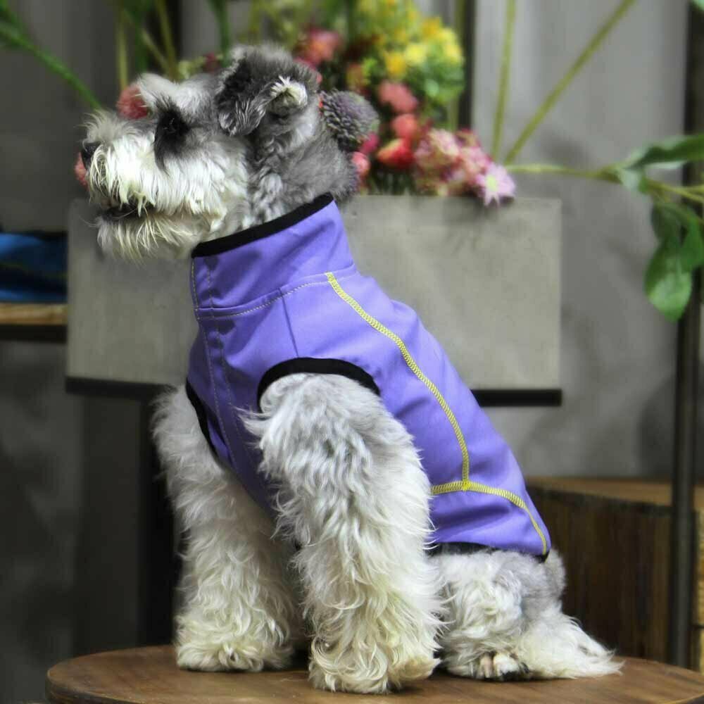 Purple dog coat without sleeves