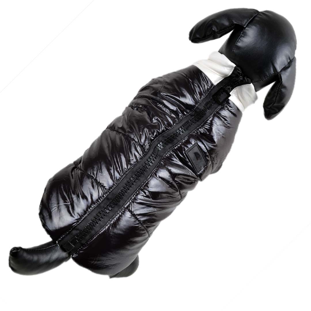 Black dog anorak - very warm dog clothing