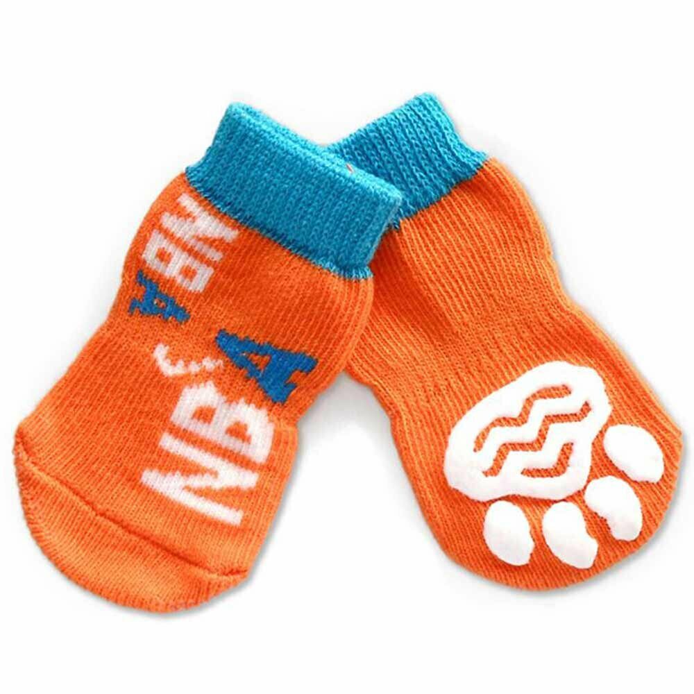 Anti-slip dog socks sportsocks NBA orange