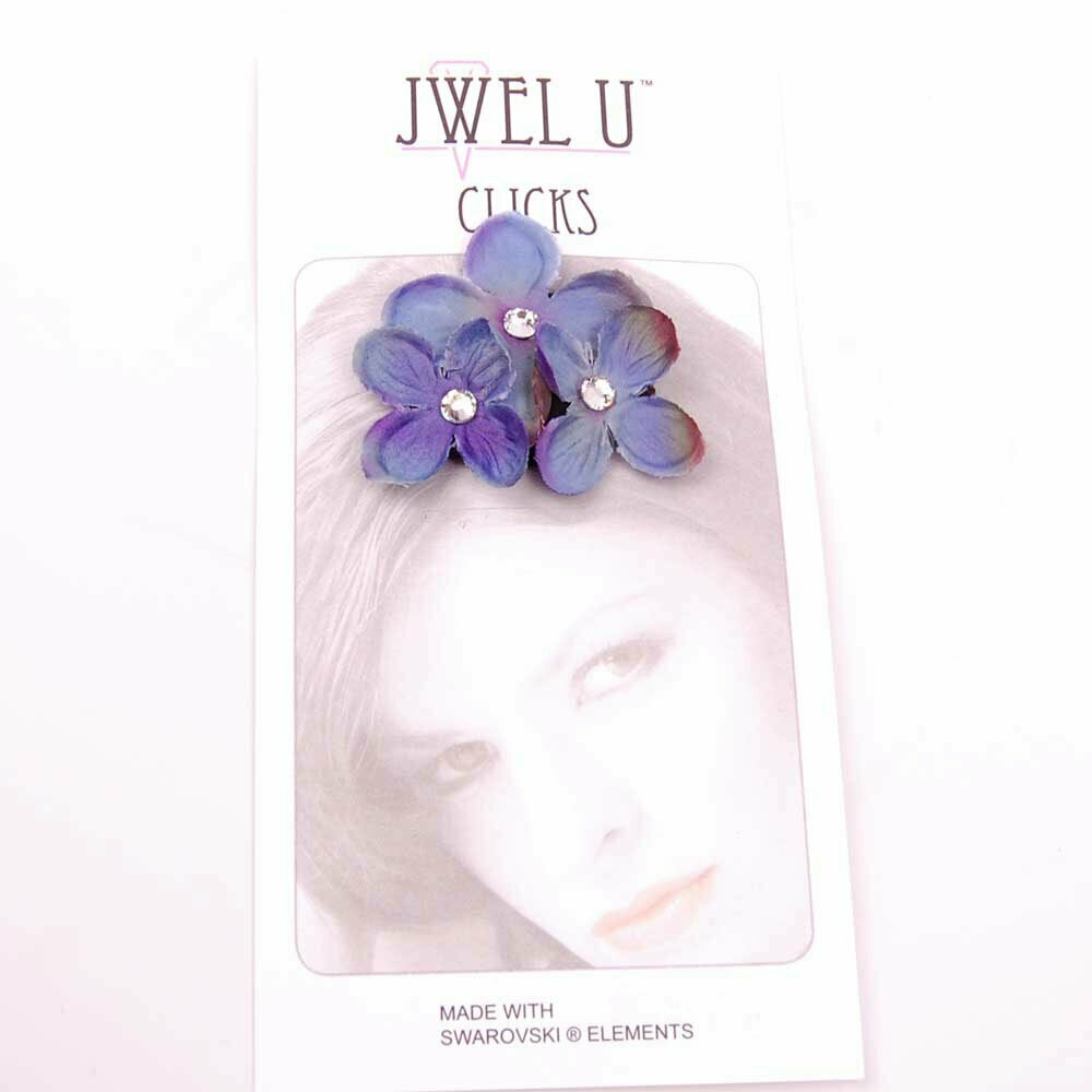 Swarovski Hair piercings with flowers to click
