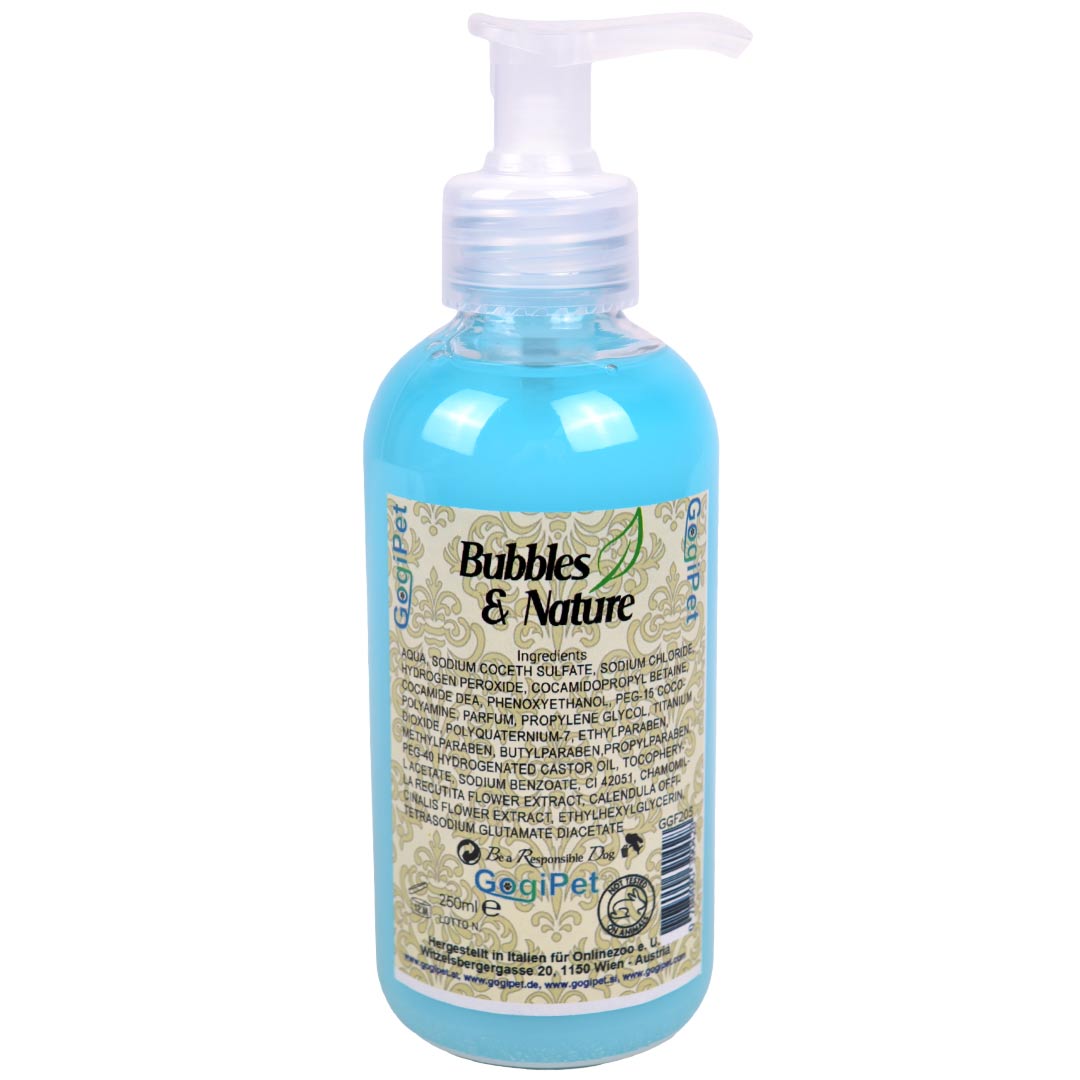 Dog Shampoo for White Dogs by GogiPet Bubbles & Nature - Super White Dog Shampoo for White and Silver Dog Breeds