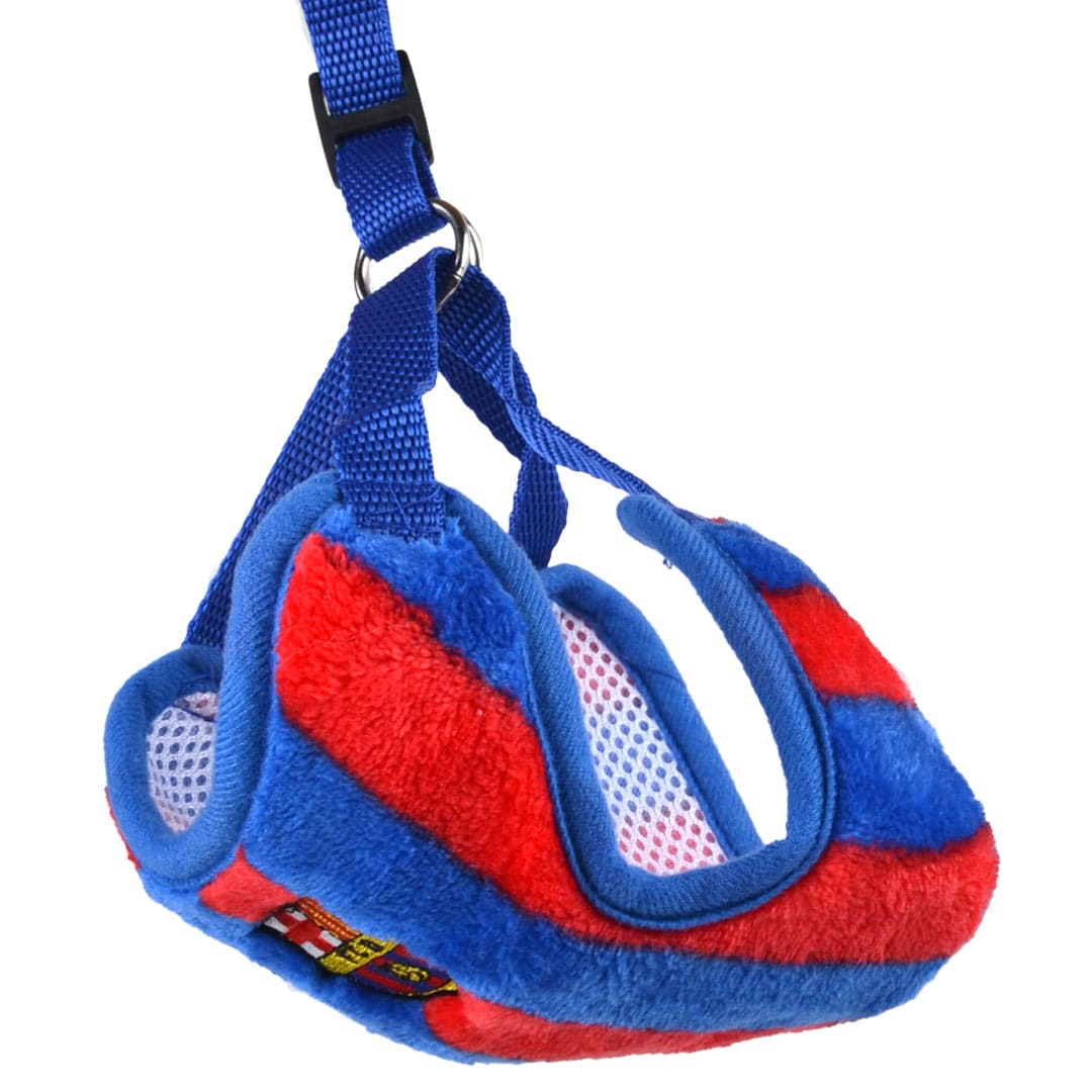 Soft dog harness with leash in set for small dogs "FC Barcelona