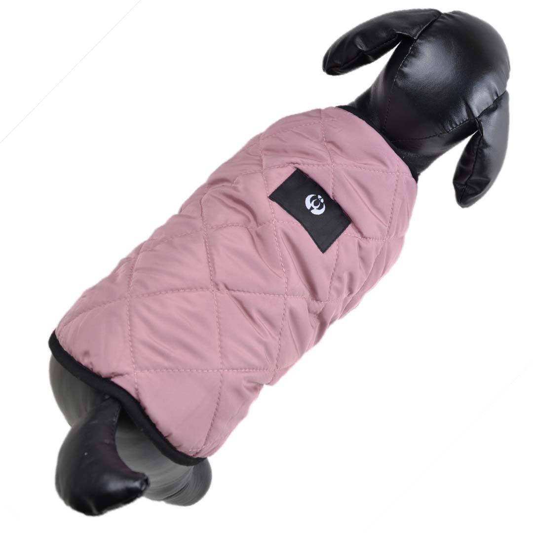 Pink dog anorak for winter