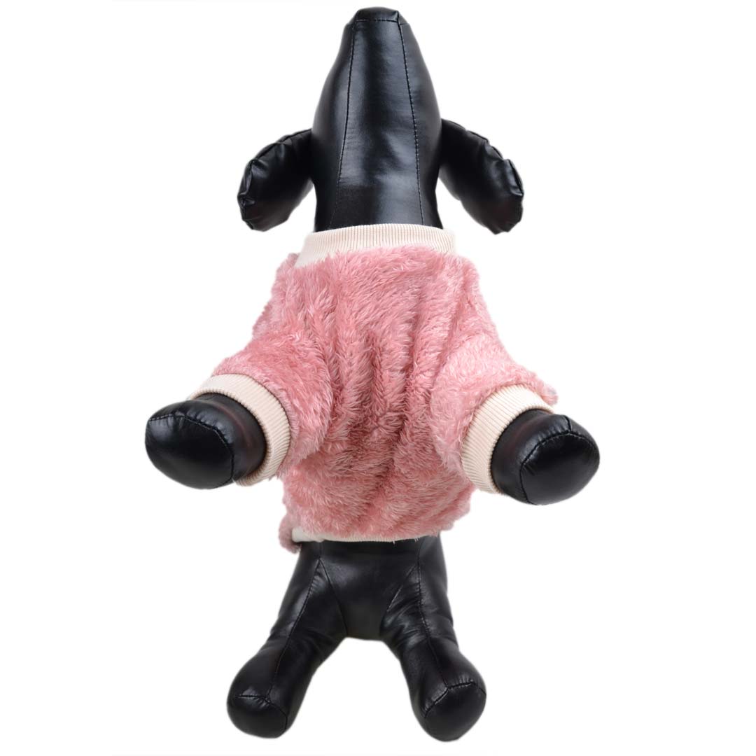 extra fluffy dog pullover pink