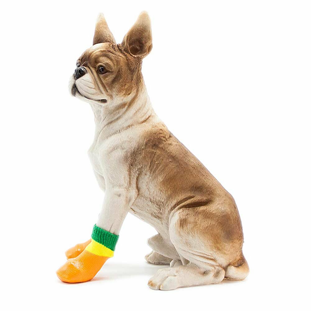 Rubber boots for dogs - orange dog shoes