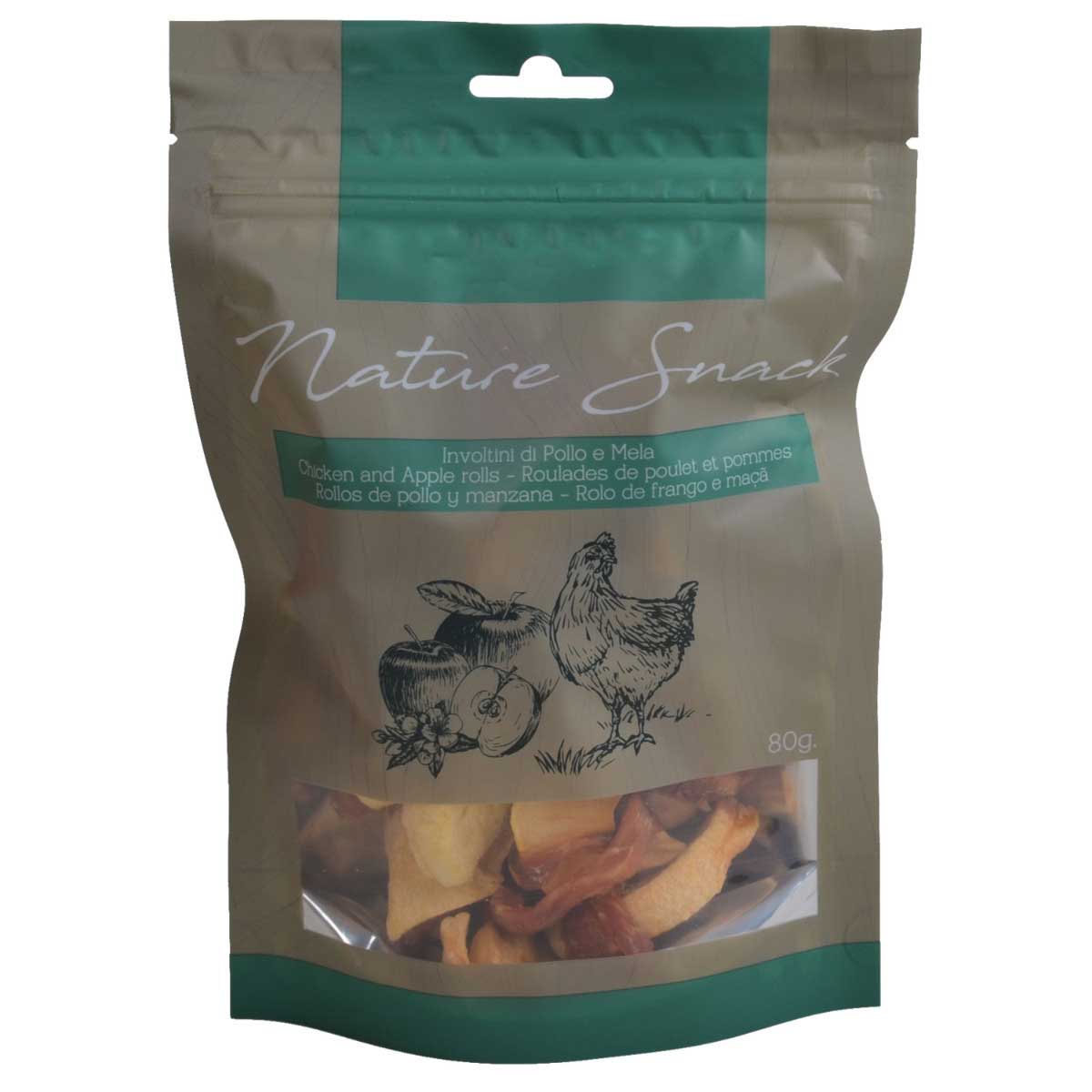 Nature dog snacks with apple and chicken