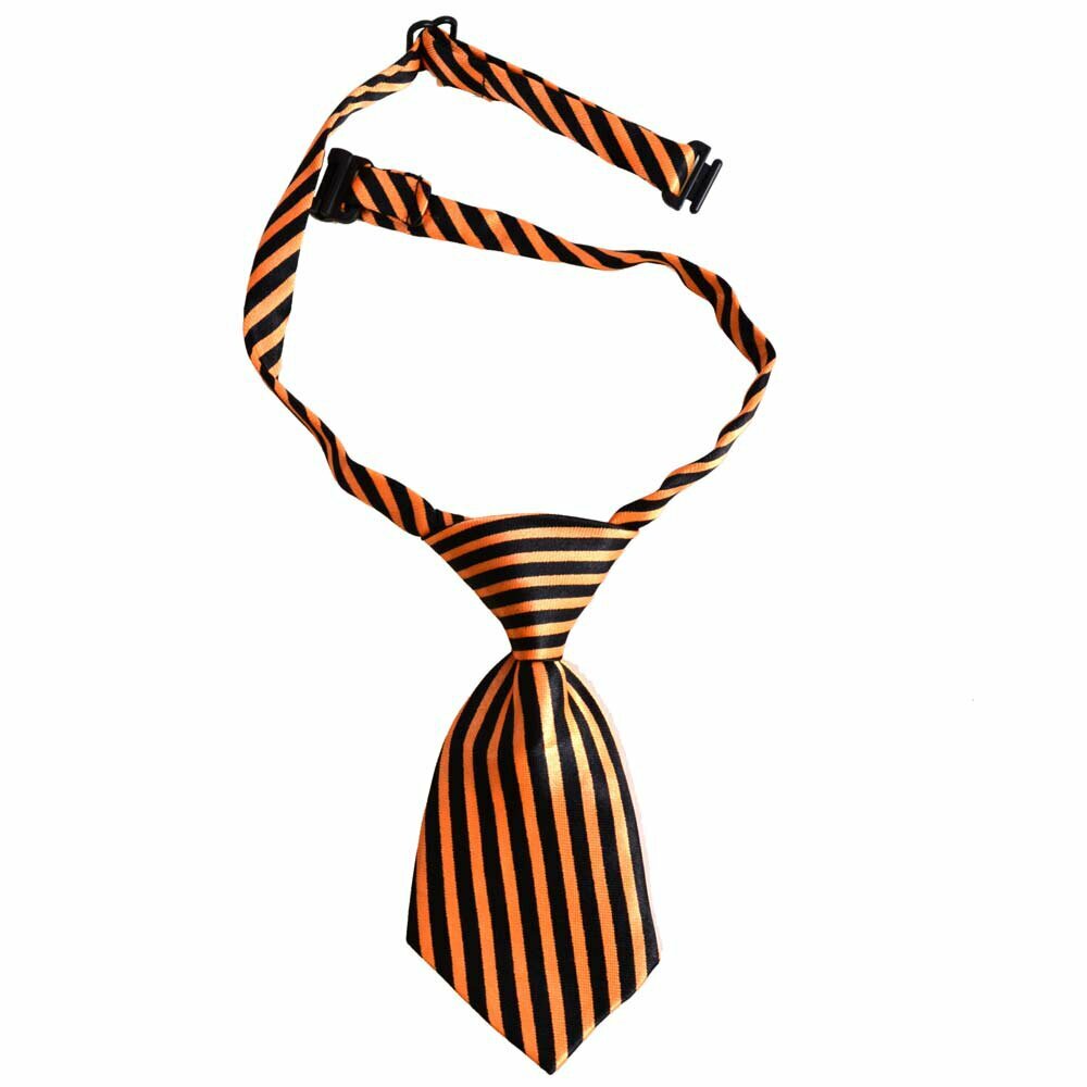 Tie for dogs black, orange striped by GogiPet
