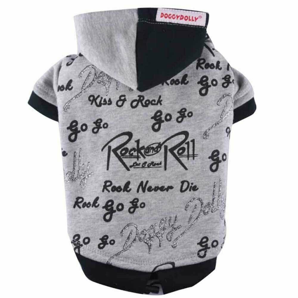 Rock'n'roll dog sweater with hood from DoggyDolly
