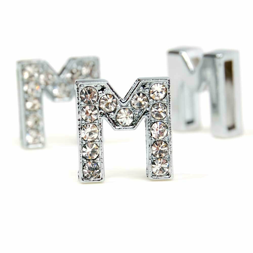 M rhinestone letter with 14 mm