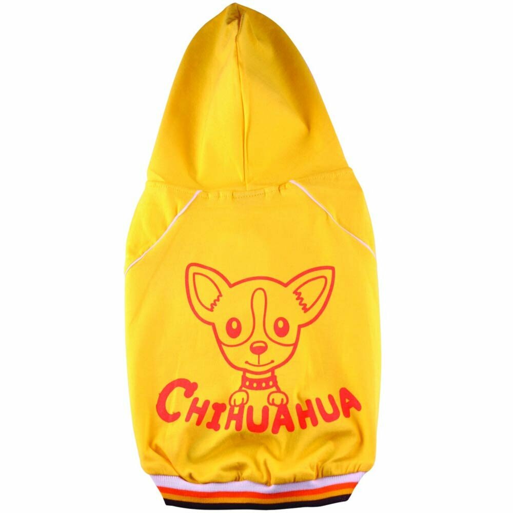 Chihuahua T-Shirt yellow with hood