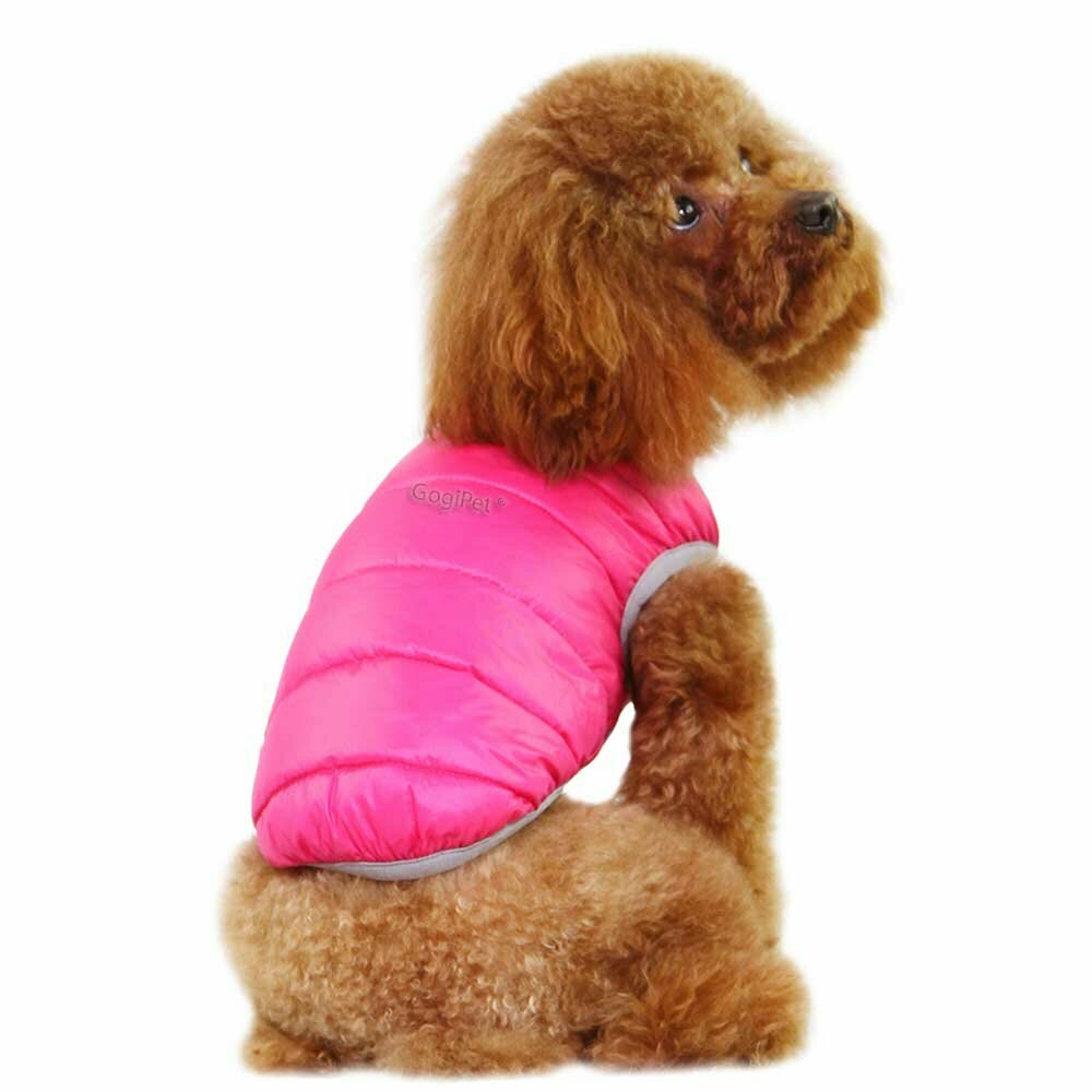 dog reversible jacket pink or green, depending on your mood