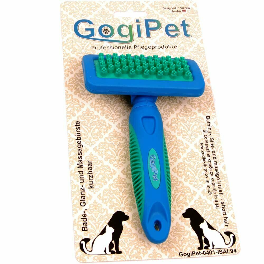 GogiPet® bathing gloss and massage brush - short hair