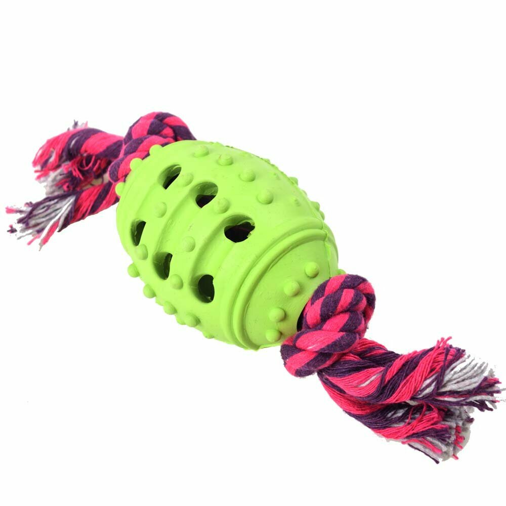 Dog toys made of rubber with toothed rope