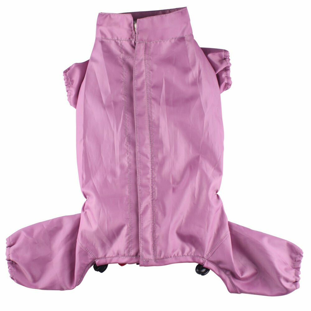Pink raincoat for dogs with 4 legs without hood by DoggyDolly DR031