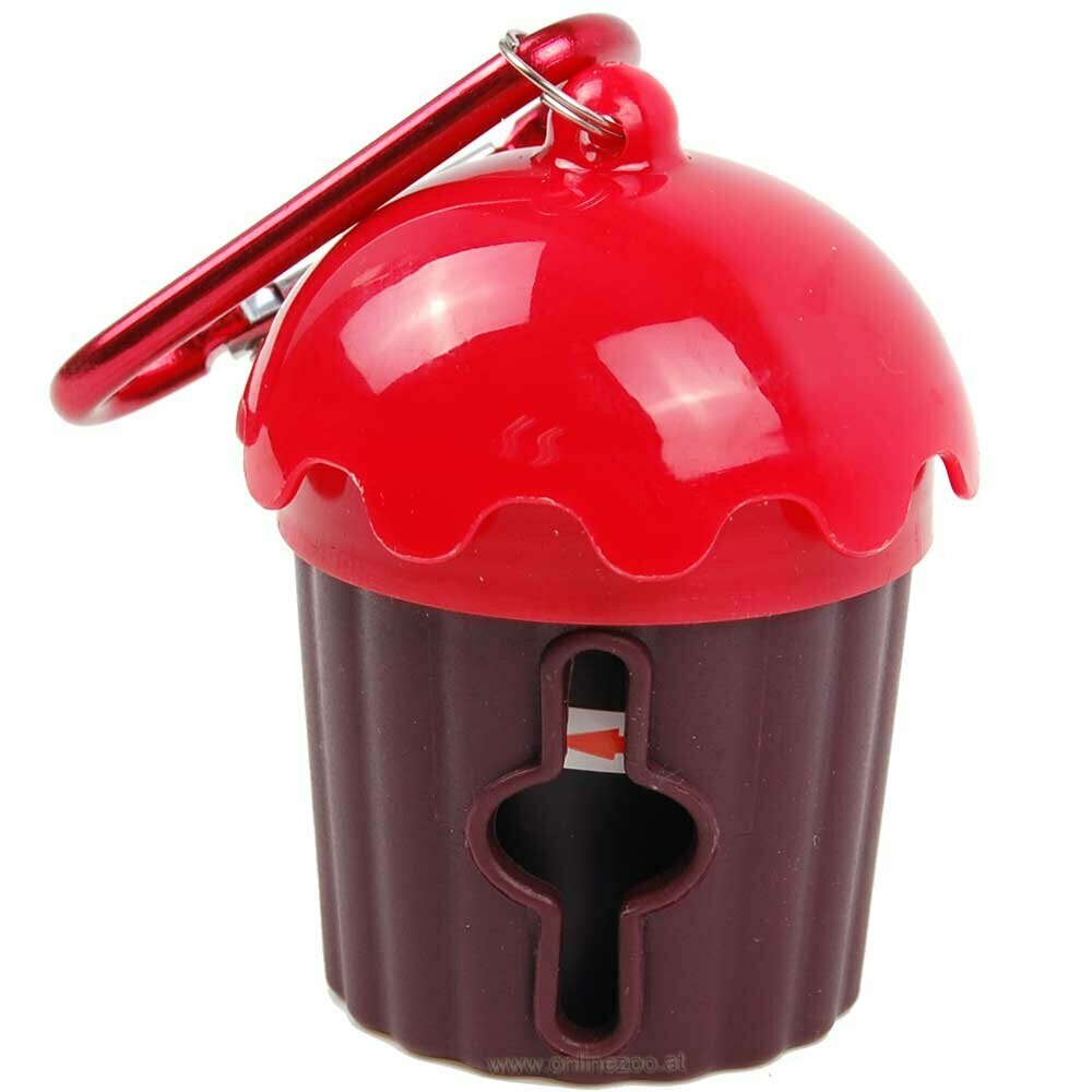 Red Cup Cake dog waste bag dispenser