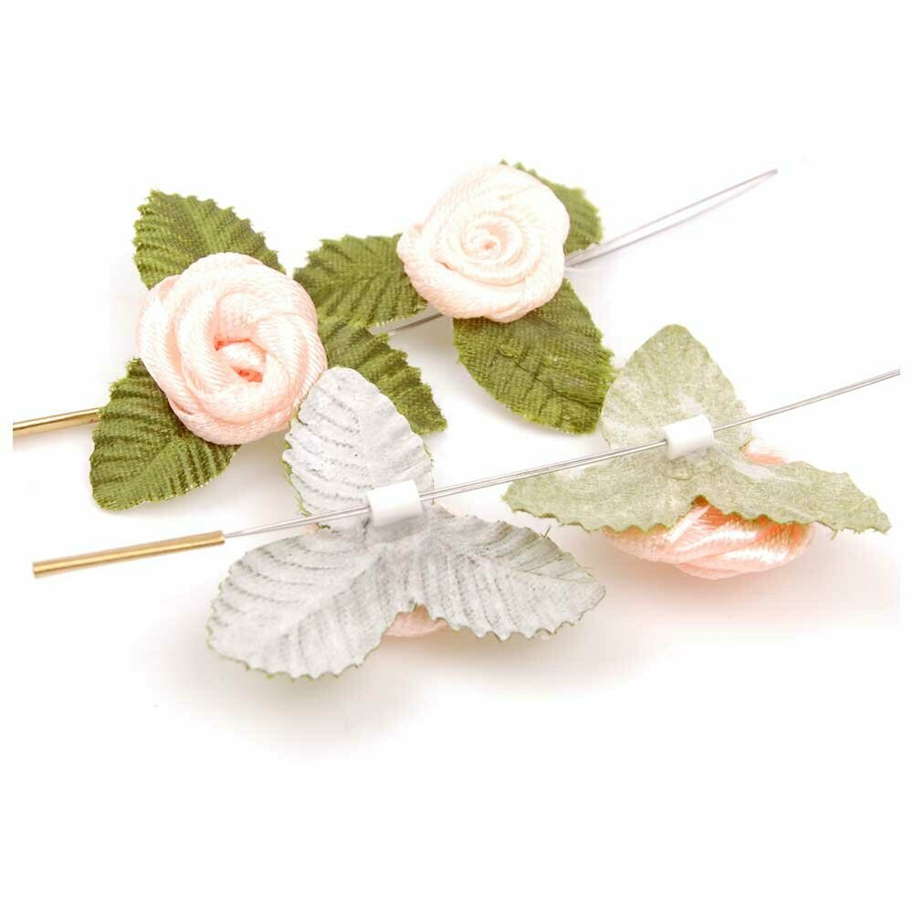 Flower hair accessories - fuchsia rose