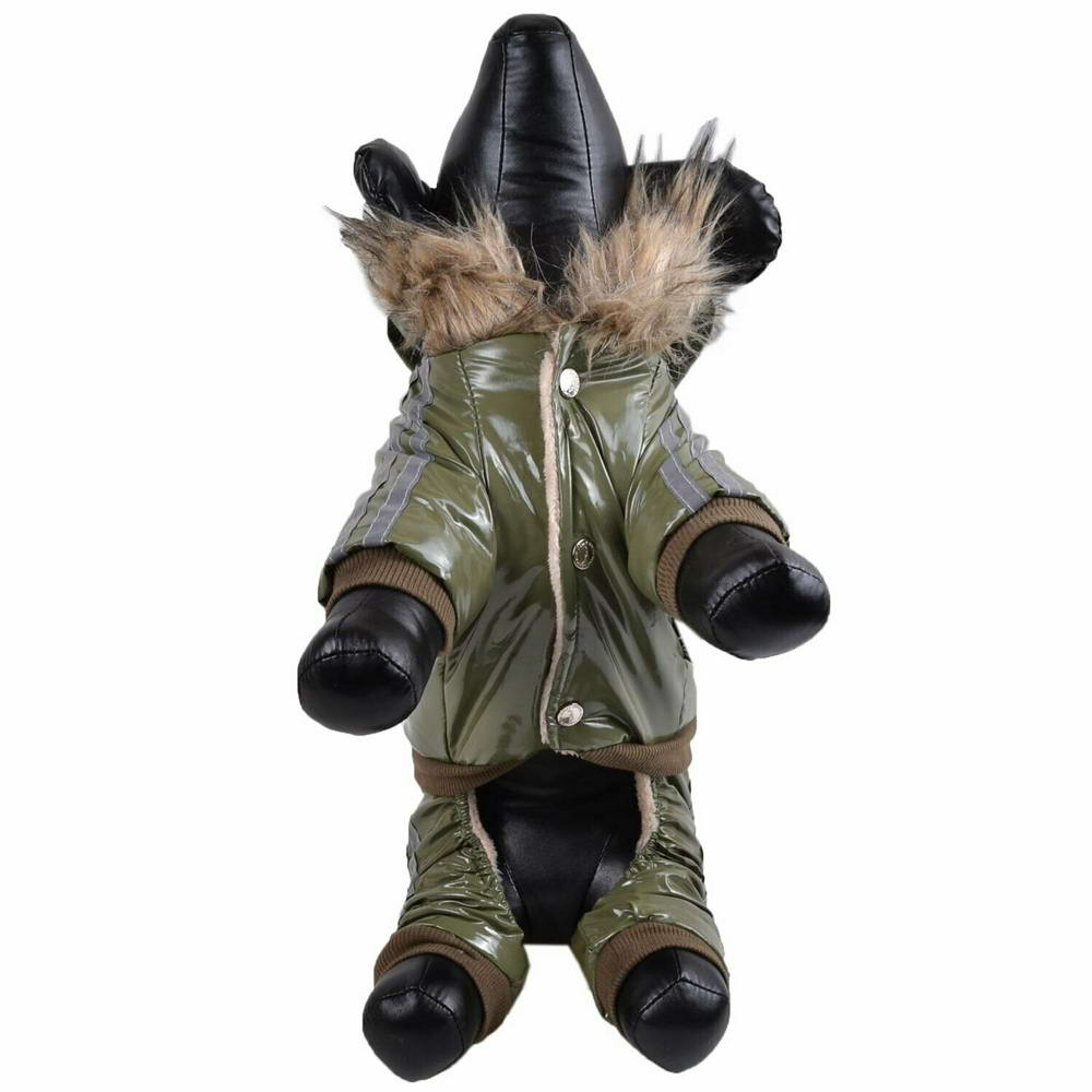 Warm dog snow suit for small dogs