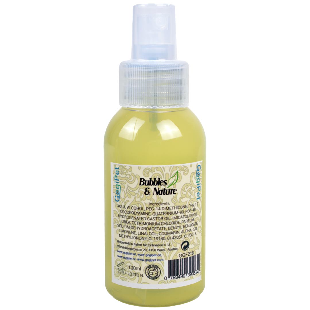 Shine spray for dogs and cats by GogiPet Bubbles & Nature - the perfect coat spray for the dog show