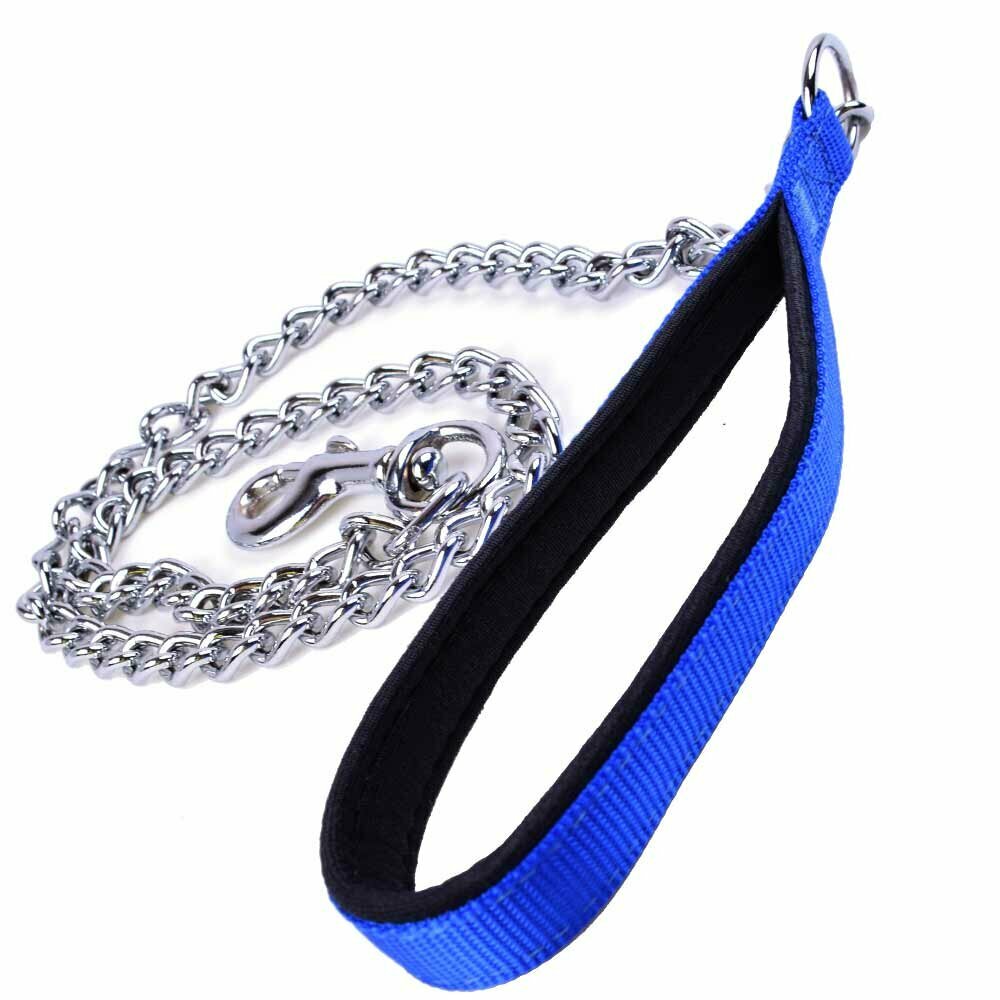 GogiPet chains dog leash with blue padded handle
