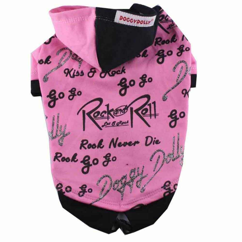 Pink Rock N Roll Dog Sweater pink of DoggyDolly