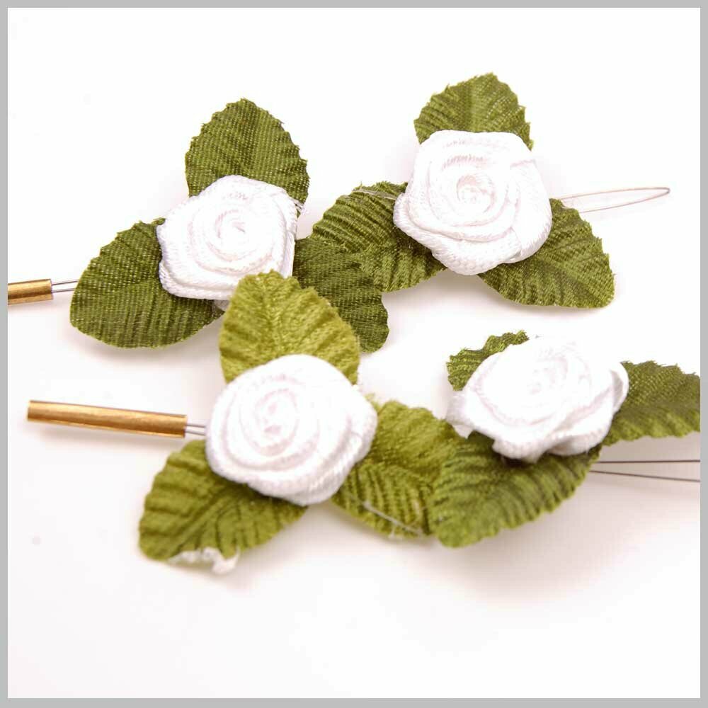 Flower hair accessories - white rose