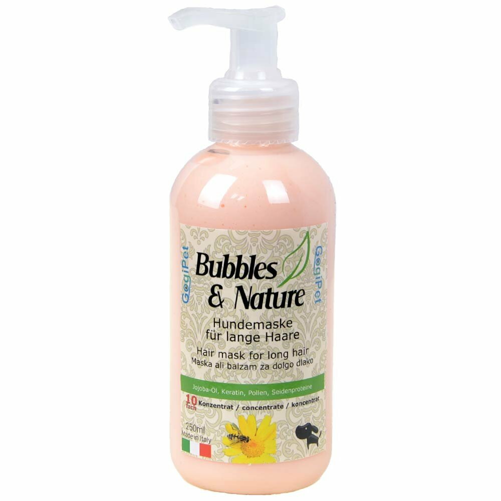 Hair mask for long hair dogs by Bubbles & Nature
