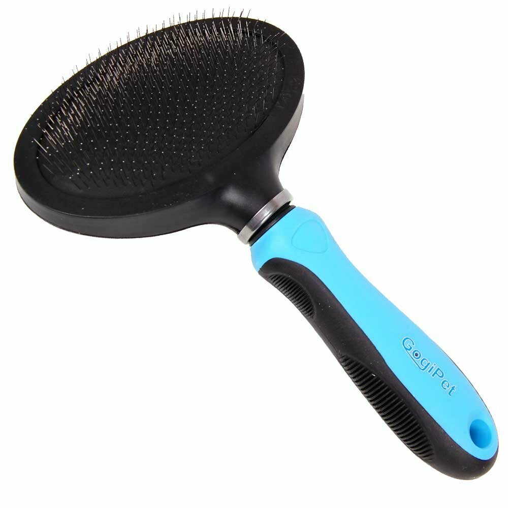 Slickerbrush with flexible brush box - GogiPet Premium Slicker Brush Flexi S - dogs and cats brush brush