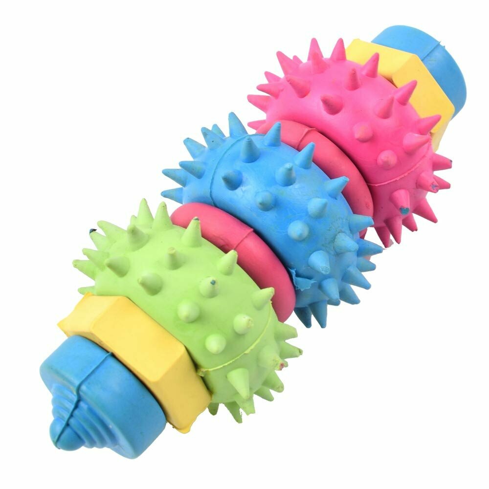 Colorful rubber roll 13 cm - 10 years Onlinezoo dog toy special