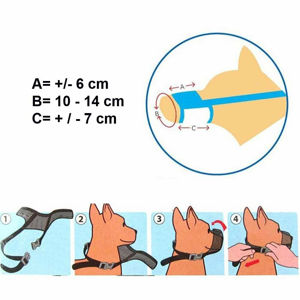 Muzzle for dogs about 10 - 15 kg