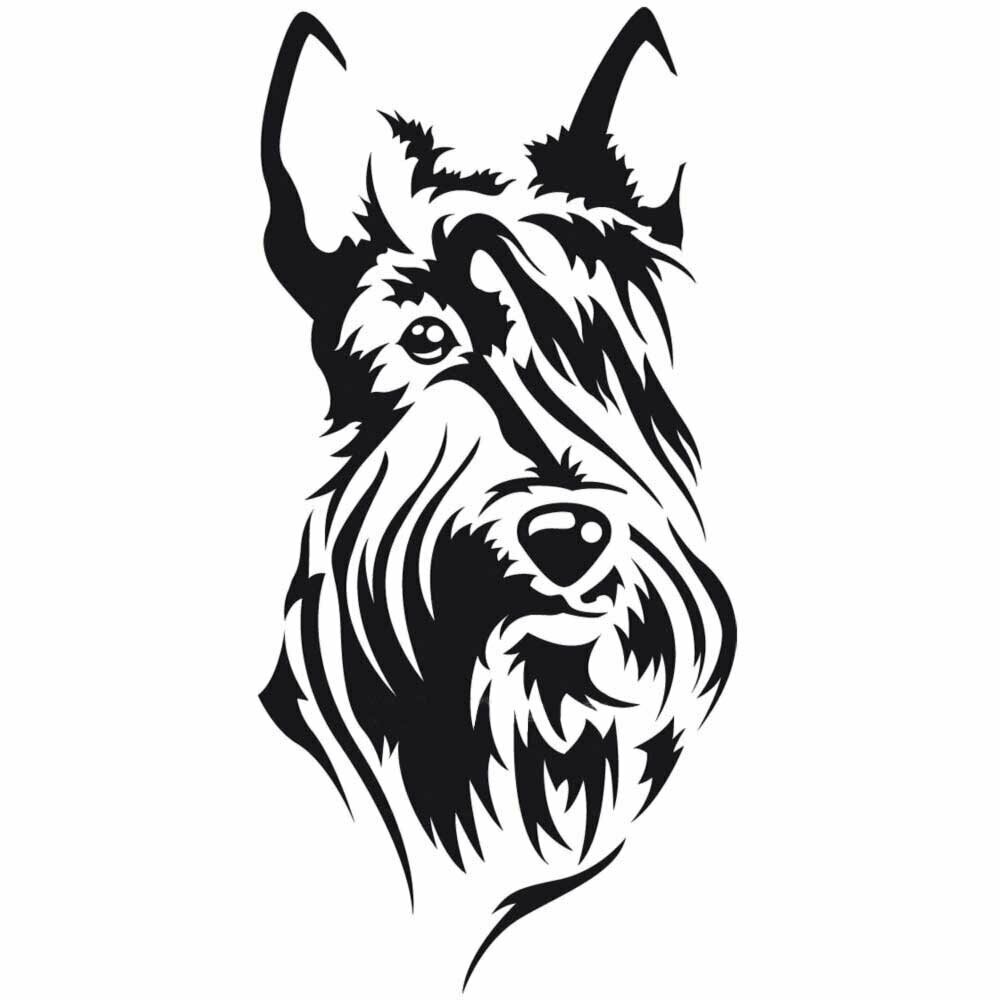 Dog sticker Scottish terrier for the pet grooming and dog lovers - dog hairdressing
