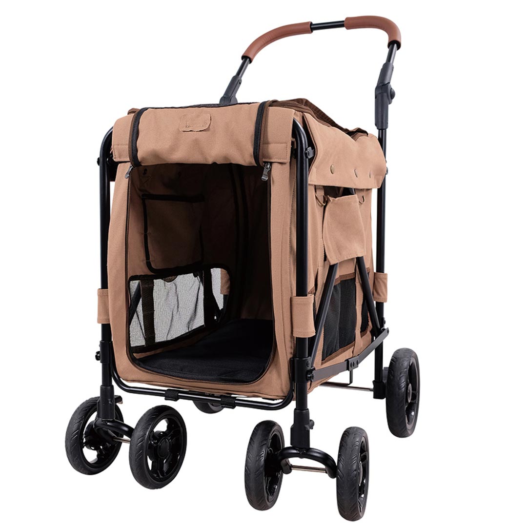 Large dog stroller with low entry