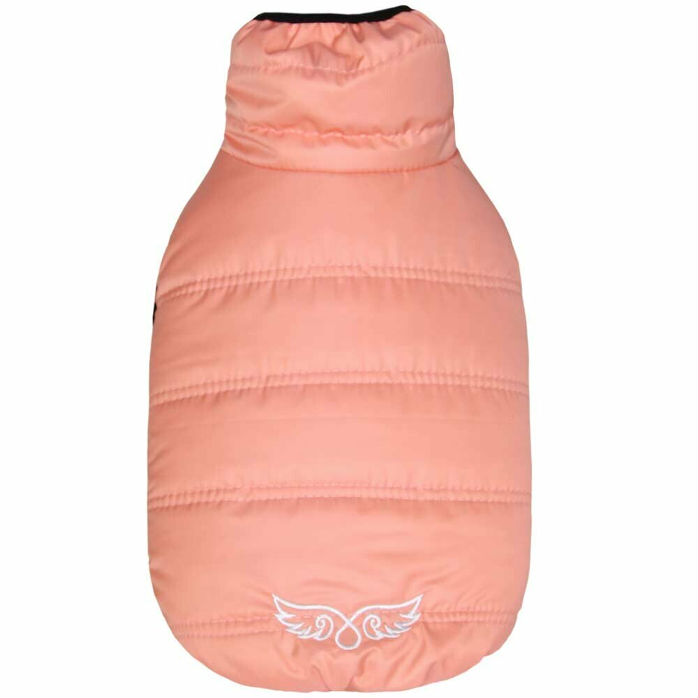 Pink sleeveless dog anorak - warm dog clothes by GogiPet