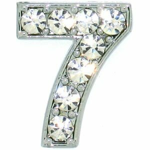 Rhinestone number 7 with 14 mm