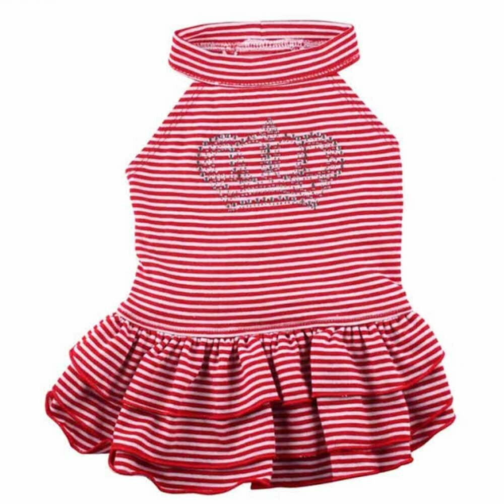 Red Dog Dress with Crown