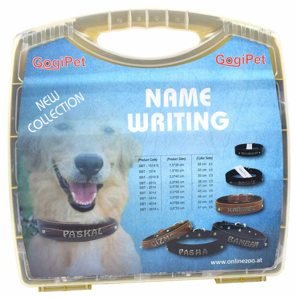 Name tag letterset in the box