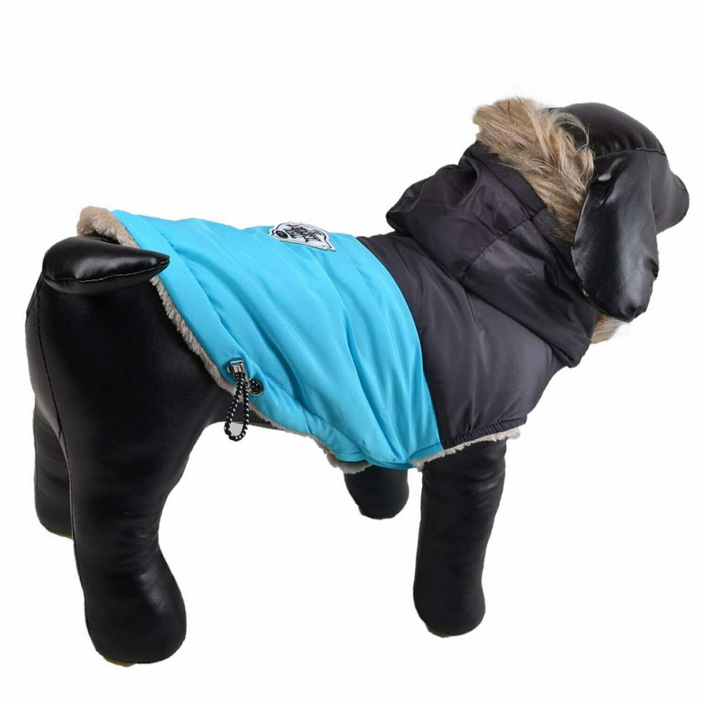 Warm dog anorak light blue