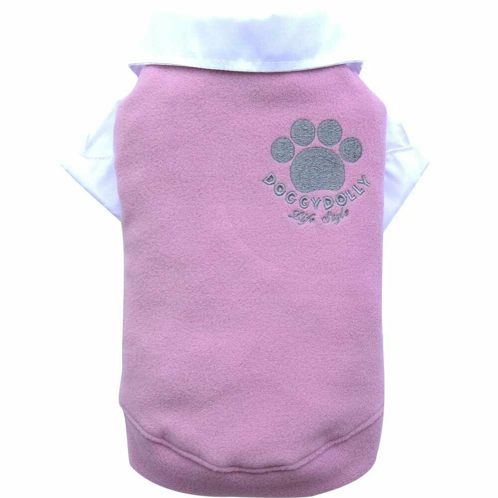 pink dog pullover from Fleece - warm dog pullovers of DoggyDolly W007