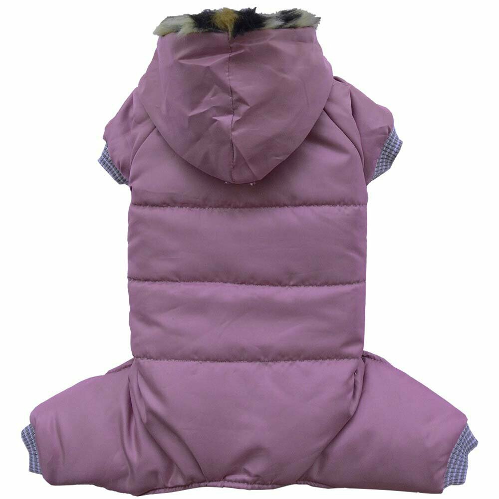 DoggyDolly dog anorak with 4 legs pink - warm dog clothing for the cold winter