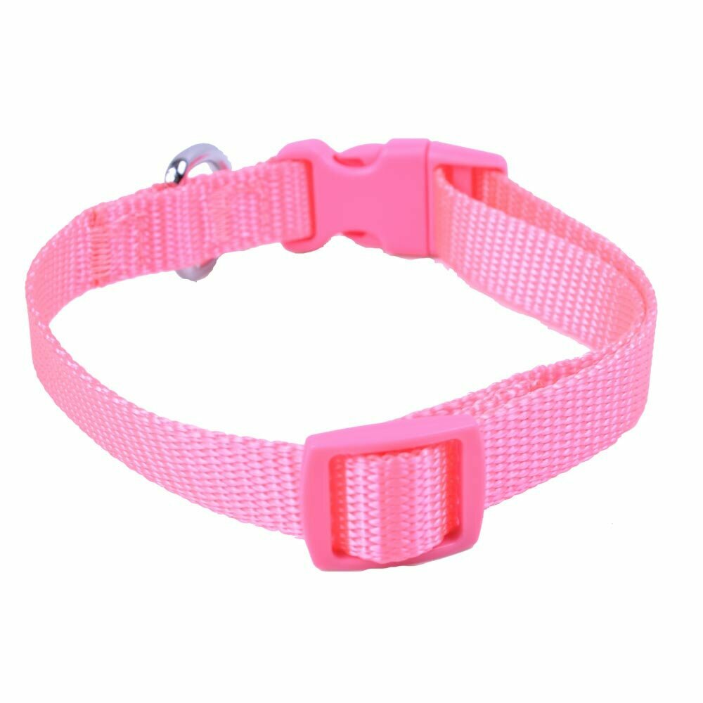 Handmade GogiPet® Super Premium Nylon dog collar pink