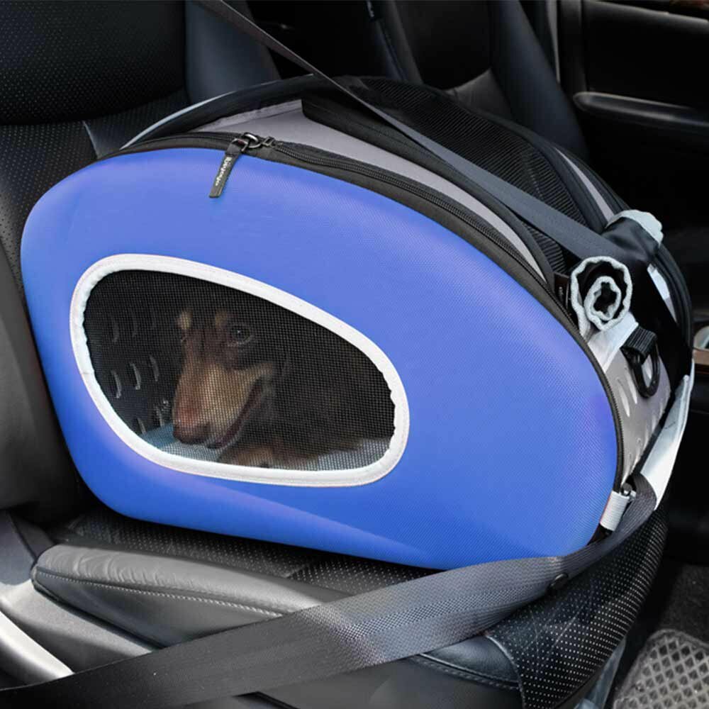 Blue Car Transportcase for dogs
