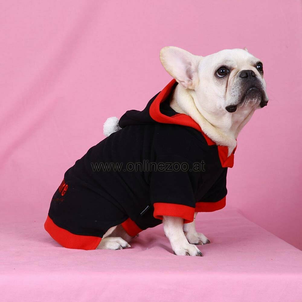 Warm dog clothing - kuschelweicher dog sweater with hood of DoggyDolly W158 