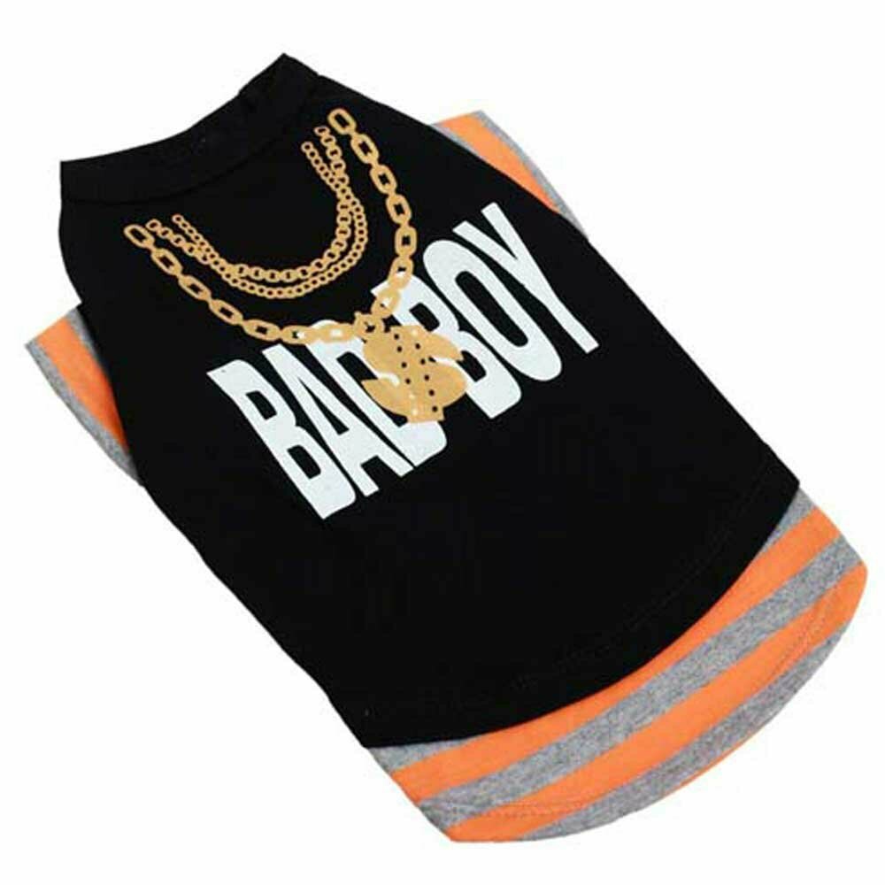 DoggyDolly BD002 - Bad Boy dog shirt black - Dog clothing for big dogs clearance sale