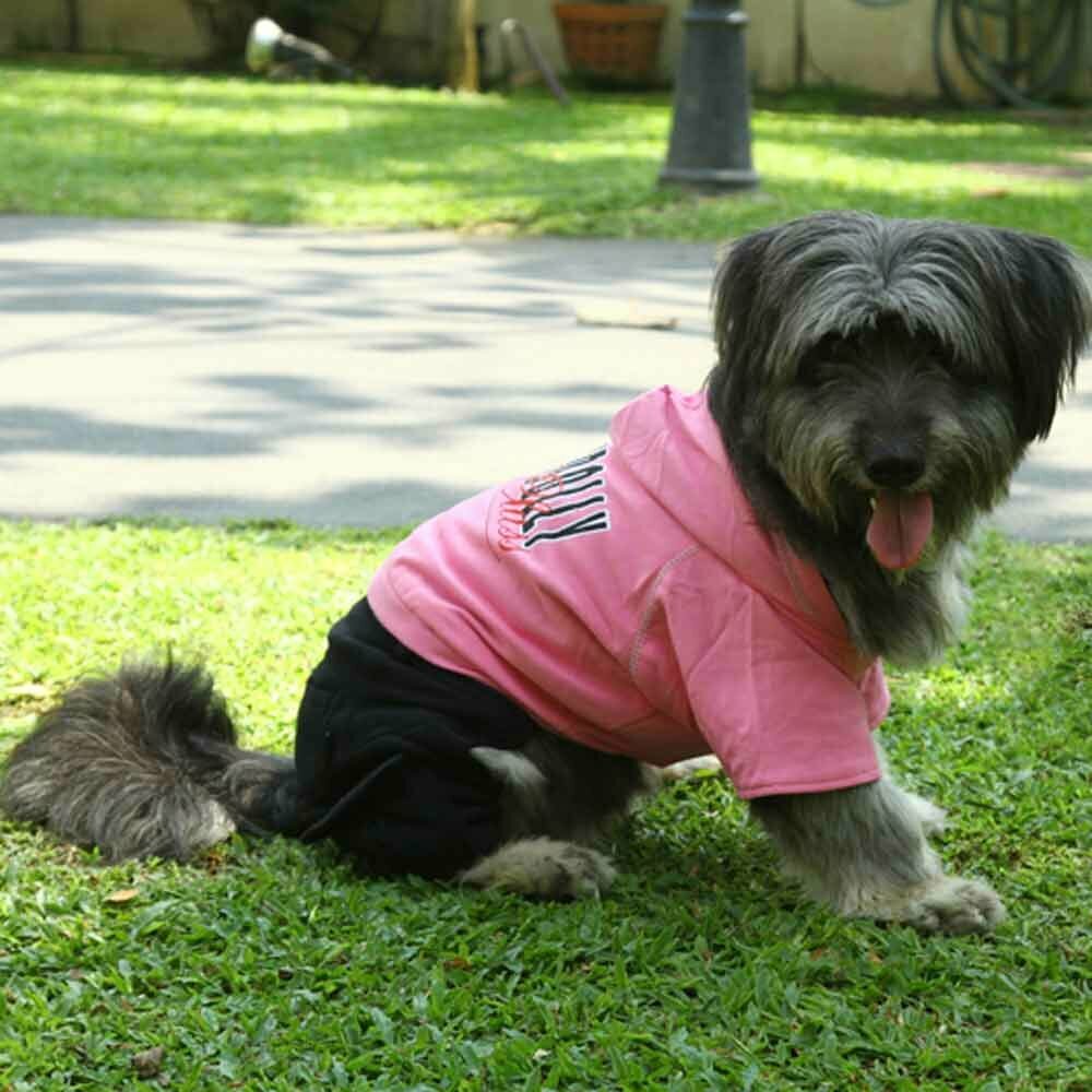 Pink tracksuit for dogs